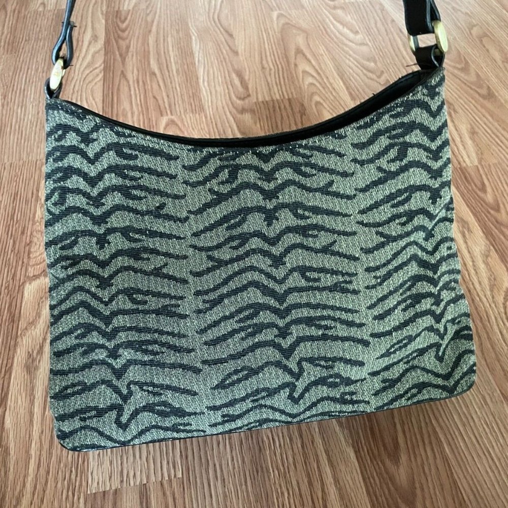 Bueno Women Shoulder Bag Green/Black Bag Hand Bag Fabric Bag - Picture 12 of 12